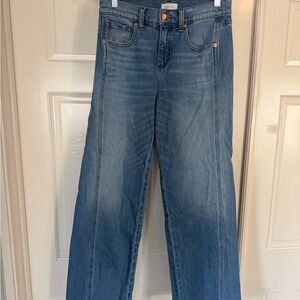 Evereve Blue Straight Leg Jeans